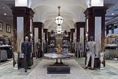 男装店铺装修设计图集丨服装展示展架展台/试衣间展示区销售区设计