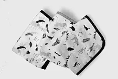 现代抽象丛林动物植物手绘图案矢量插画素材 Jungle Animals Vector Set插图(5)