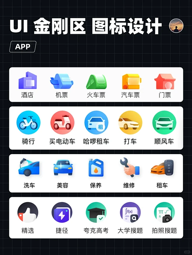 UI设计｜金刚区图标设计、icon设计