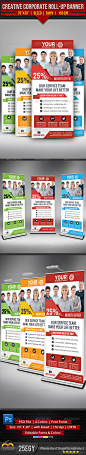 Creative Corporate Roll-Up Banner - Signage Print Templates