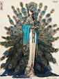 孔雀仙子 | 角色设计 | 古风服设插画 - 小红书