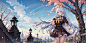 13354-1810677355-masterpiece, best quality, Elaina,fantasy, child gilgamesh _(fate_), _1girl, black skirt, branch, building, chain-link fence, ch