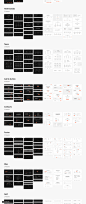 用于Web原型设计的最大布局库，Sections Wireframe Kit UI设计 