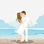 海边亲吻的情侣 设计图片 免费下载 页面网页 平面电商 创意素材