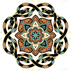 蛇年春节敦煌风纹理元素