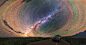 Colorful Airglow Bands Surround Milky Way 
Image Credit & Copyright: Xiaohan Wang
Explanation: Why would the sky glow like a giant repeating rainbow? Airglow. Now air glows all of the time, but it is usually hard to see. A disturbance however -- like 