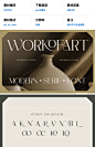 Workofart经典复古优雅轻奢品牌logo杂志排版包装衬线英文字体-淘宝网