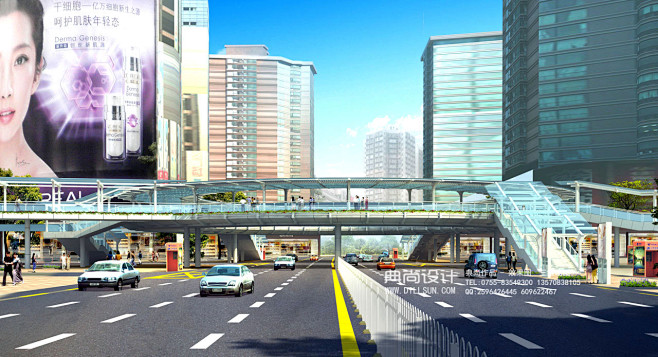 天桥设计02东门中路天桥秀视 02_10-11_天桥设计效果图