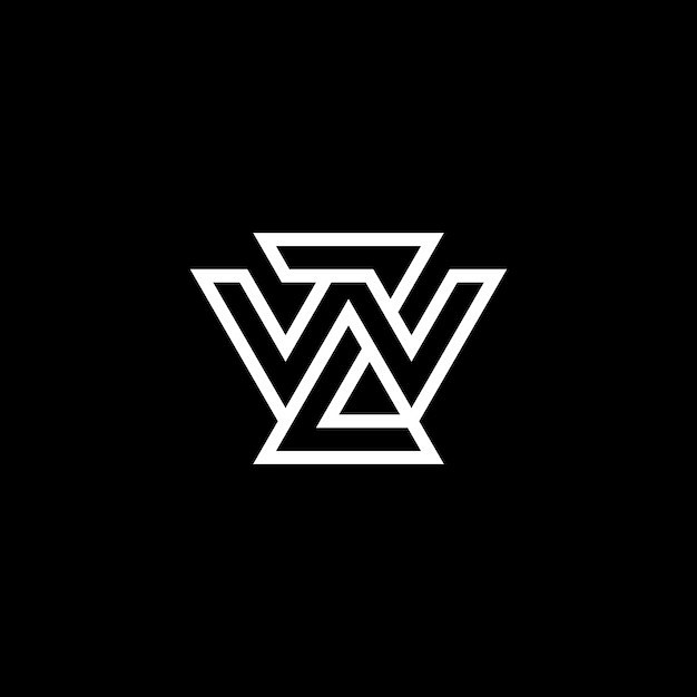 字母zw字母wz标志logo矢量图设计素...