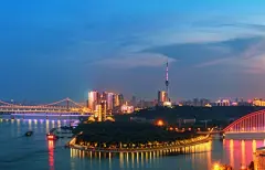 武汉长江大桥夜景