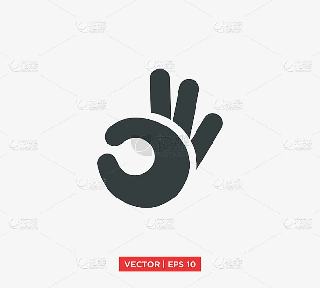 OK / OK手势图标矢量插图设计编辑可调整大小EPS 10素材-花瓣网