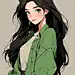 野蛮而热烈的绿色头像 | 复古风 | 女生头像