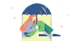 免抠元素 PNG 矢量插画 扁平风夸张造型男女人物多场景噪点肌理插画AI矢量设计素材 (20)-01