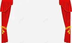 手绘红色舞台幕布高清素材 免费下载 页面网页 平面电商 创意素材 png素材