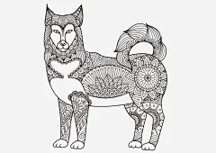 狼线性绘画矢量图高清素材 卡通 大灰狼 手绘 插画 狼 线性绘画 矢量图 免抠png 设计图片 免费下载