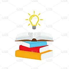 打开书与灯泡的概念，可以使用，登陆页，模板，ui，移动应用程序，海报，横幅，传单。矢量插图。