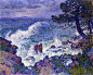 比利时点彩画派，后印象派画家 Theo van Rysselberghe 风光绘画。 ​​​​