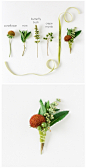 Would you try making your own boutonnieres for your wedding? It can be a little tricky but if you practiced before the big day you could definitely DIY (or have some friends/family do the job). 