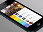 Slide-Open Tab #iphone #app #interface #design #inspiration #mobile #flat