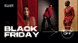 Black Modern Black Friday Sale Facebook Cover