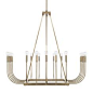 Inspired by design trends of the 1920s, this Floyd 20-Light Candle-Style Chandelier is updated for today's home with fresh angles and a warm aged brass finish. Transform the look by simply changing the bulbs. Round G16 bulbs give it modern flair, while tu