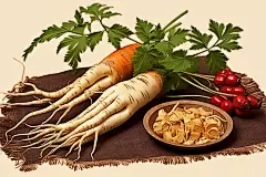 人参医疗中药材插画
