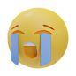 哭泣 3D 插图