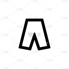 图标,极简构图,扁平化设计,男式平腿泳裤,运动,裤子,纺织品,慢跑,设计,训练