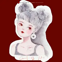 水彩手绘插画少女头像壁纸卡通插画绘画步骤 | 小熊猫课堂 - 原创作品 - 涂鸦王国插画