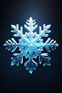 C4D透明雪花模型