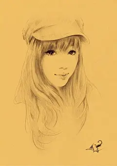 温馨的泛黄色调岁月感美女画插画[12P]-美术插画 - DOOOOR.com