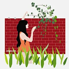 春天主题植物女孩插画元素图片大小2000x2000px 图片尺寸239.17 KB 来自PNG搜索网 pngss.com 免费免扣png素材下载！插画#春天主题#发芽#红砖墙#卡通手绘#绿草#绿植#免抠#女孩#清新绿色#矢量#手绘#手账#