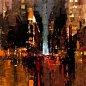 #绘画学习#
《悲情城市》配色及线条构图都太棒了！| 画家：Jeremy Mann