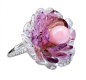 2014-The setting of Morelle Davidson's new ring allows the petals to move with the motion of the wearer, just as a real flower would