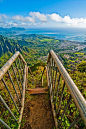 Really takes your breath away. Haiku Stairs, Oahu, Hawaii: