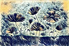 抽象派花卉艺术插画
