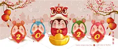 春节,传统,贺卡,灯笼,新加坡,中国灯笼,铸锭,动物,中国,吉祥物