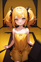 02543-1900497781-(masterpiece, high quality, highres,Highest picture quality), (Master's work),yellow background,dynamic Angle,Solid color backgr