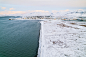 Aerial DJI drone hofn iceland Landscape Loveiceland snow winter