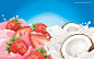Fruits & Yogurt 2 : Illustrations for pachaging