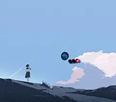 一组天空题材幻想插画作品-王氏教育_专业 : 关注微信公众号平台：“王氏教育集团实训中心”，全球的CG爱好者都在这里，行业新闻齐分享，专业教程随心学。 王氏教育集团是一所专注于CG设计教育、以及智能教育生态链的创…