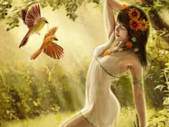 CG美女插画壁纸桌面壁纸2