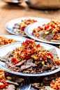 中国食品,牛肉,切片食物,干的,美味,凉菜,传统,蔬菜,寒冷,横截面