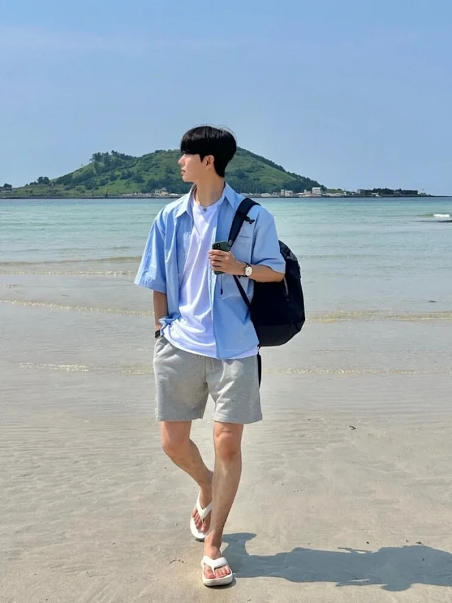 韩系男生穿搭｜夏季就爱这种清爽干净的搭配