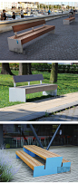 户外防腐木公园休闲椅创意广场园林景观公共休息区实木切片长椅-淘宝网