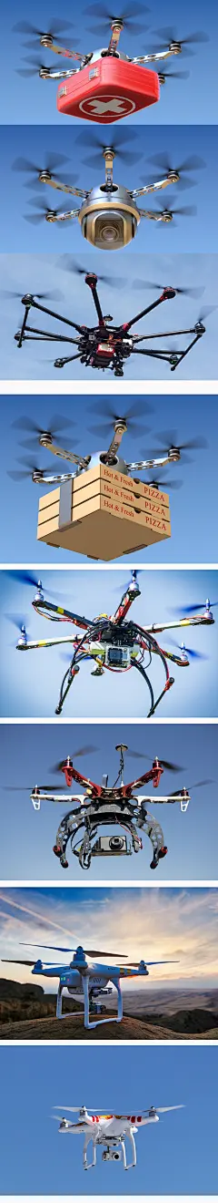 高清无人机科技无人机航拍飞机模型海报背景图