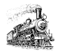 复古蒸汽机火车头插画矢量图设计素材