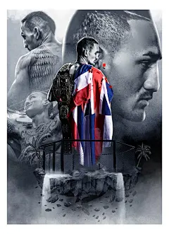 搏击格斗壁纸 电脑桌面 手机海报 （21P）天佑 马克斯·霍洛威 Max  Holloway壁纸海报  