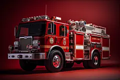 救火车消防车交通工具摄影图