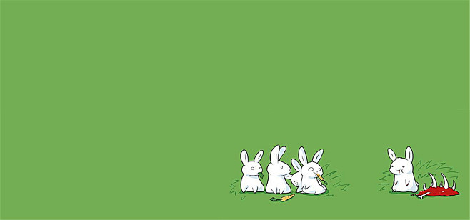 卡通,兔子,绿色,胡萝卜,可爱,海报ba...